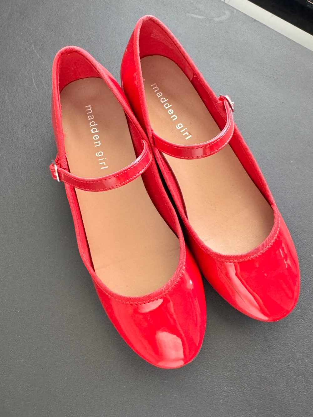Red Mary Janes